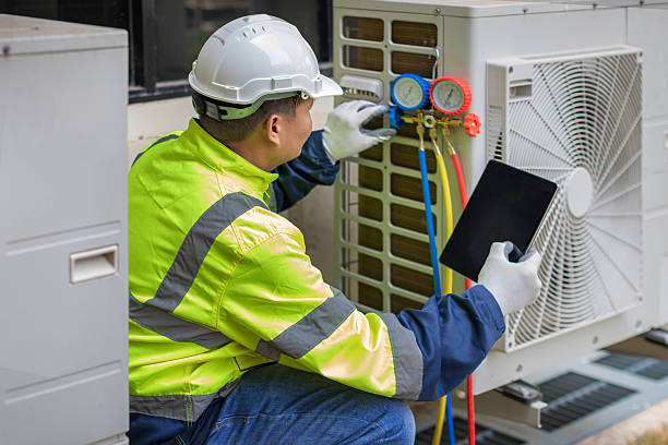 Professional Hvac technician working in Newport, RI